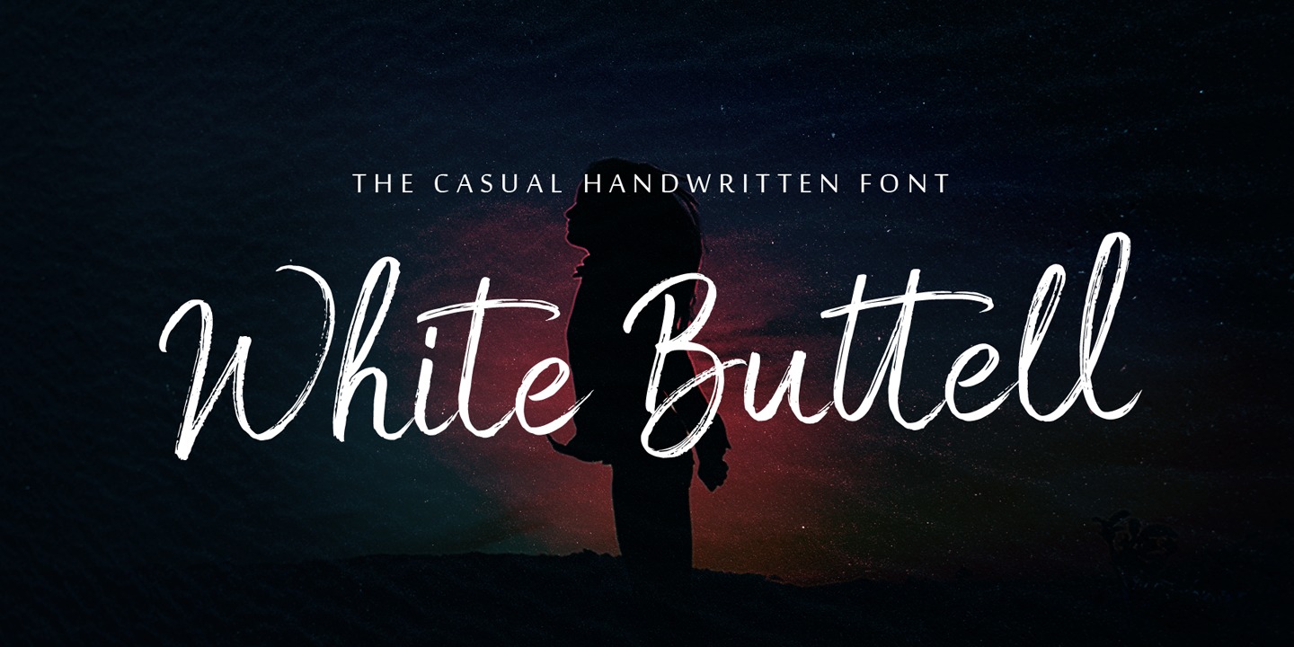 White Buttell Font preview